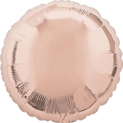 Balon foliowy okrągły Różowo - Złoty 43 cm